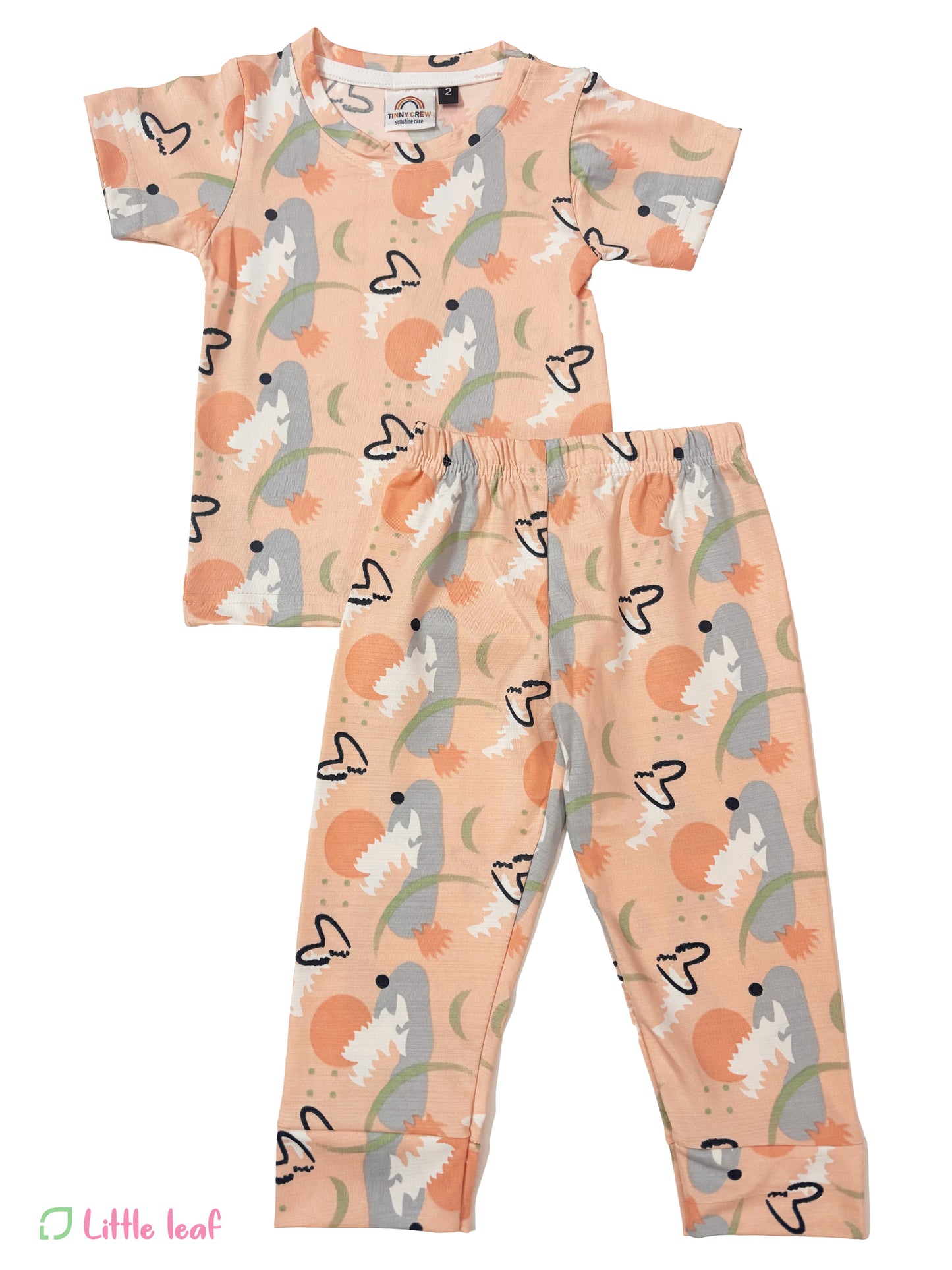 Orange Snow ball Fabric Nigh Suit