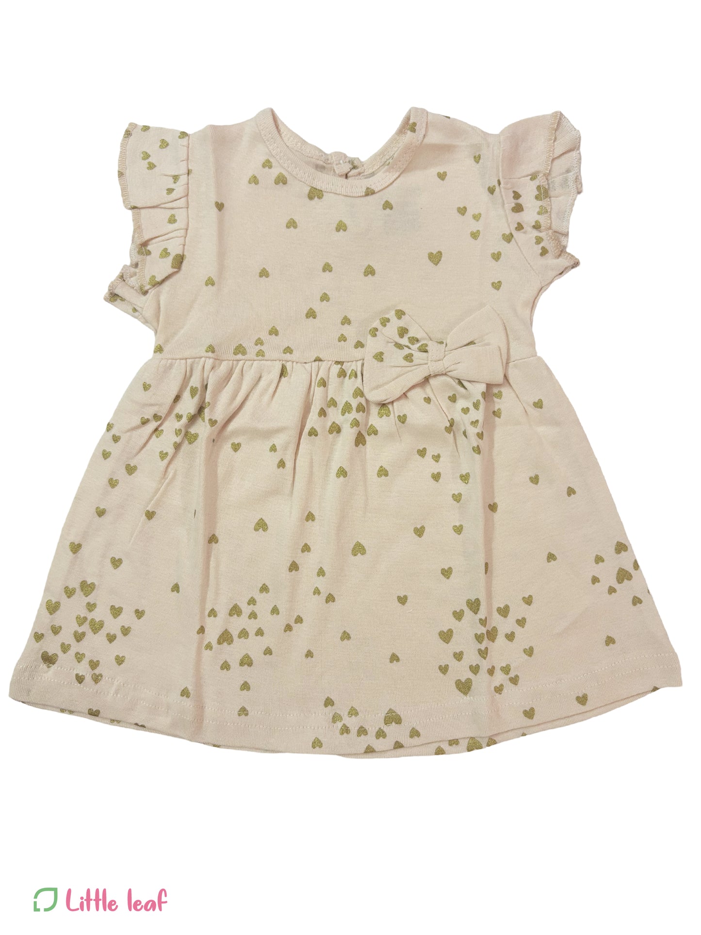 Peach Hearts Cotton Frocks