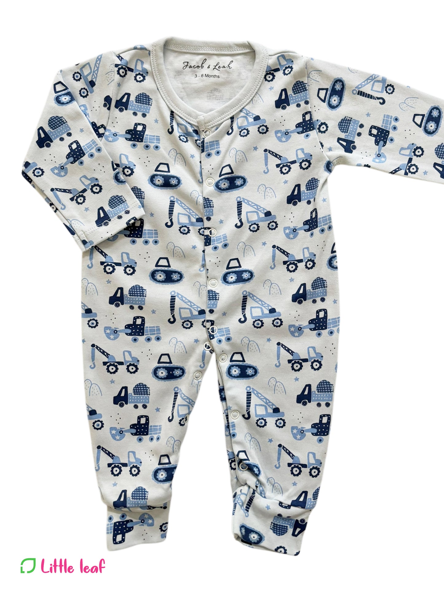 White JCB Sleepsuit