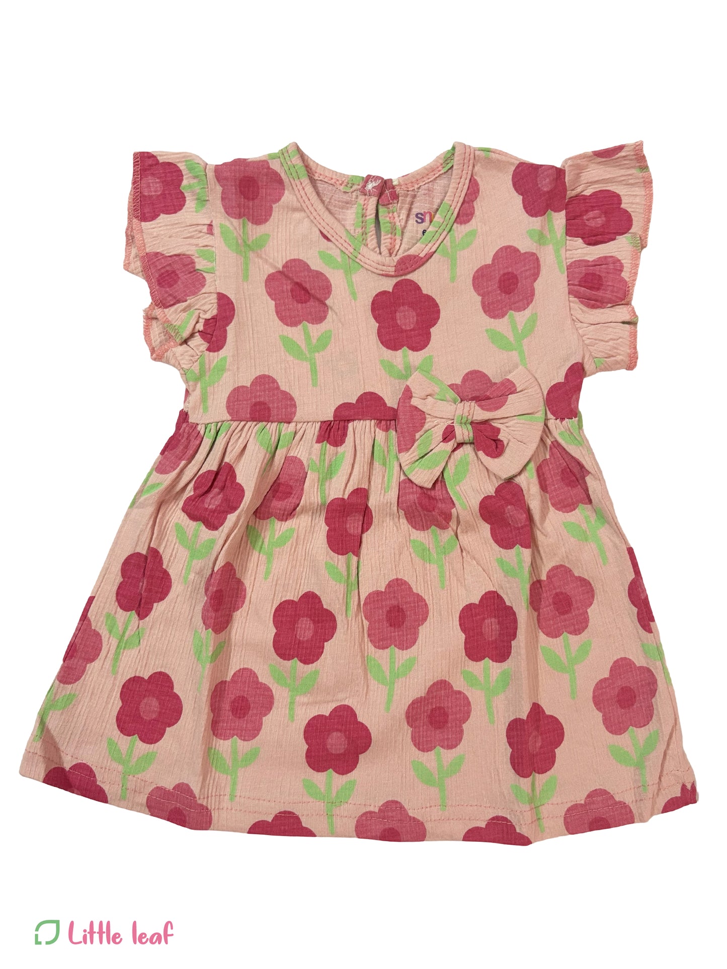 Pink Flower Cotton Frocks
