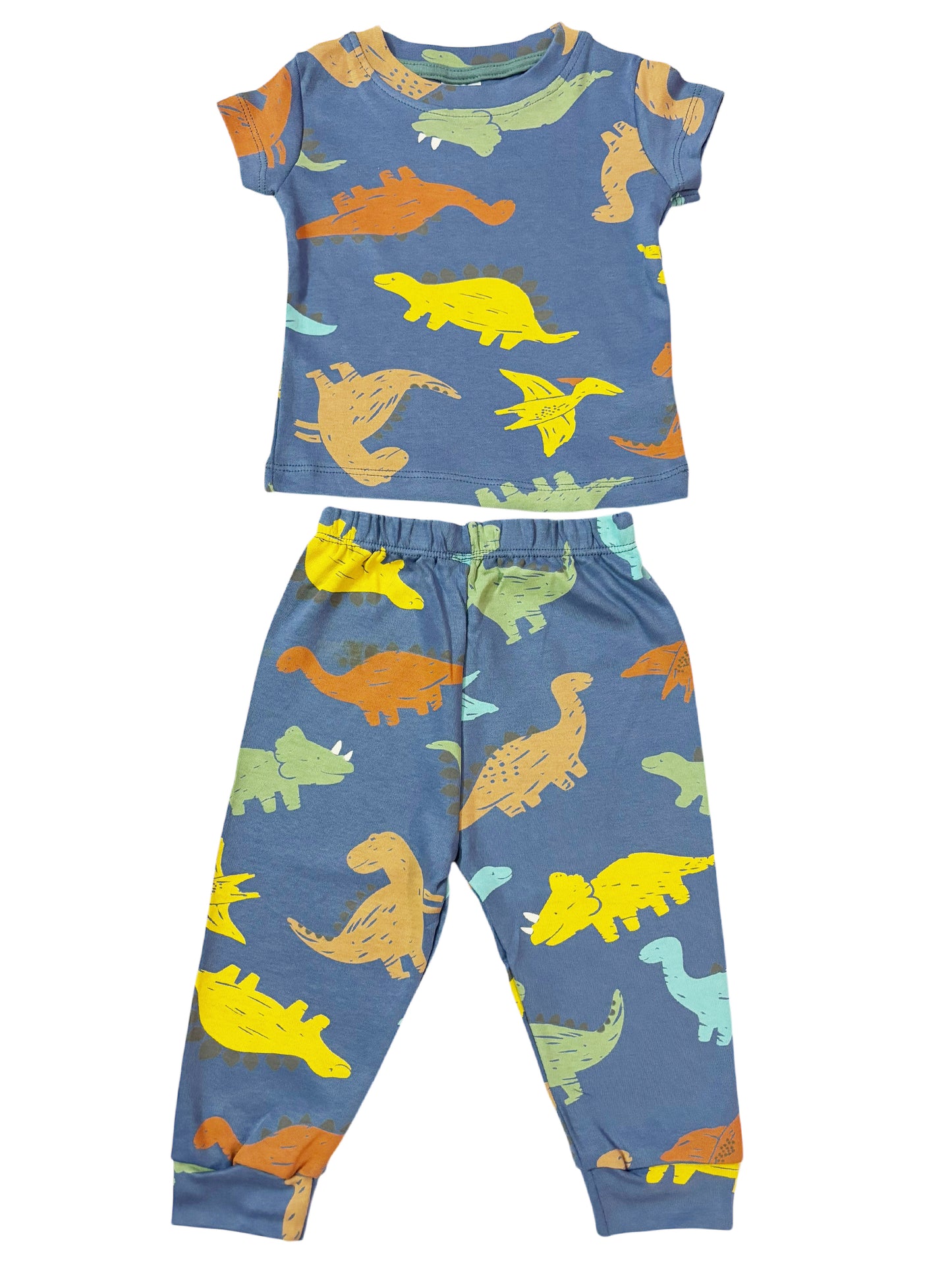 Unisex Cotton Night Suite - Navy Dino