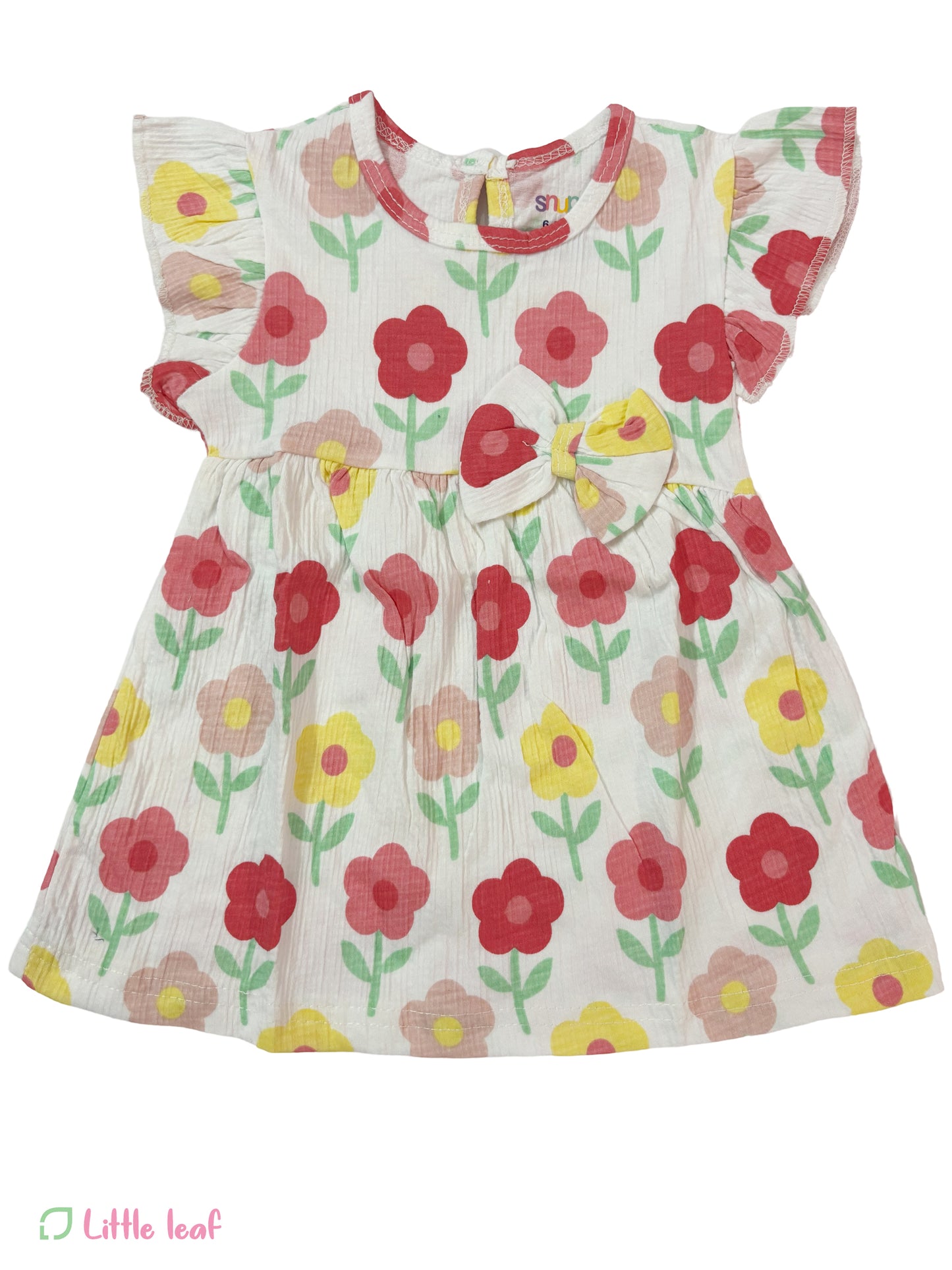 White Floral Cotton Frocks