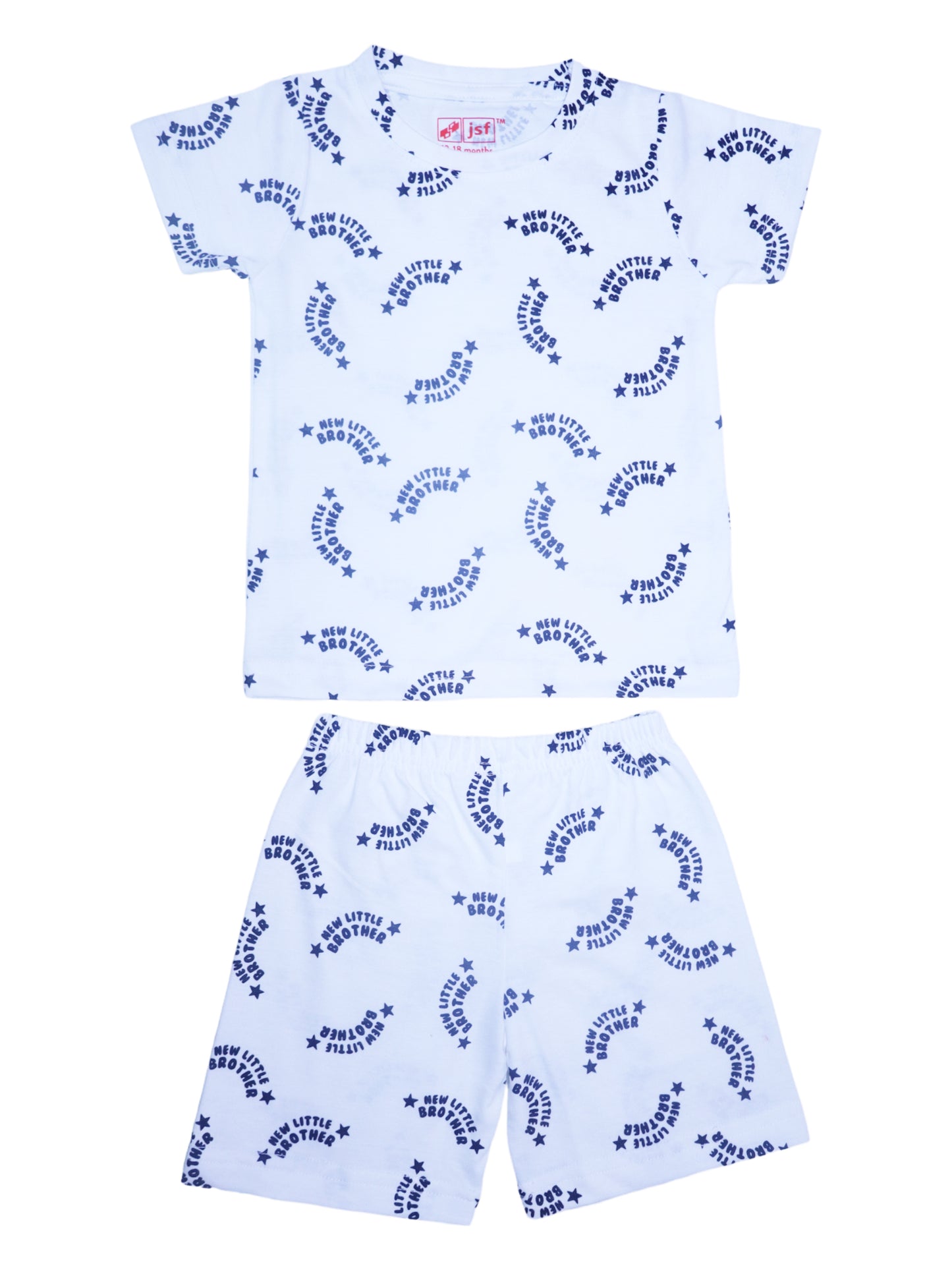 White text Shorts Set
