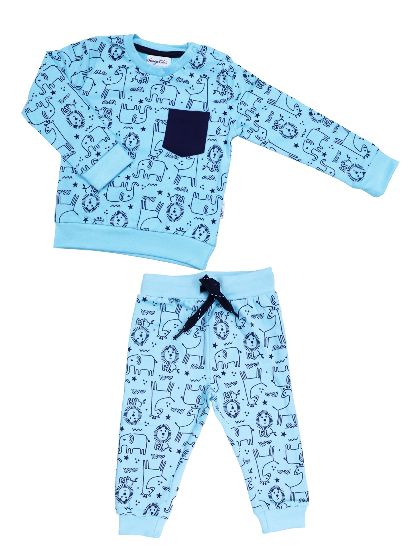 Blue animals Jogger Set