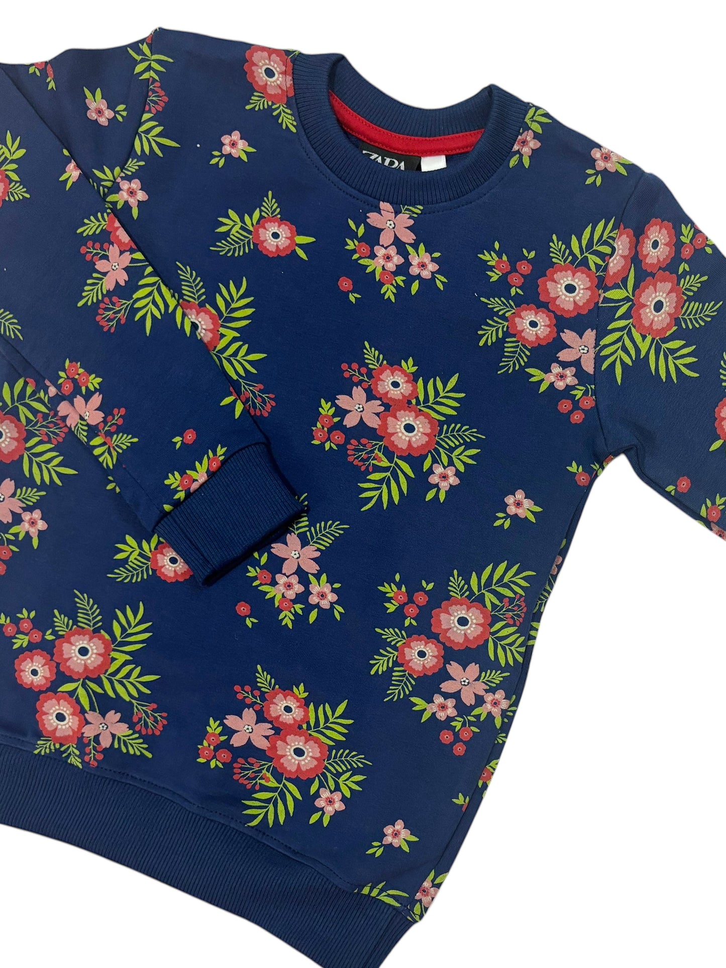 Cotton Jogger Set Dark Blue Floral