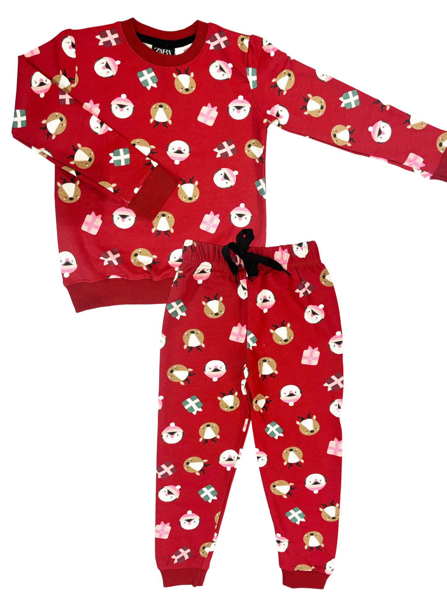 Cotton Jogger Set Red Cat