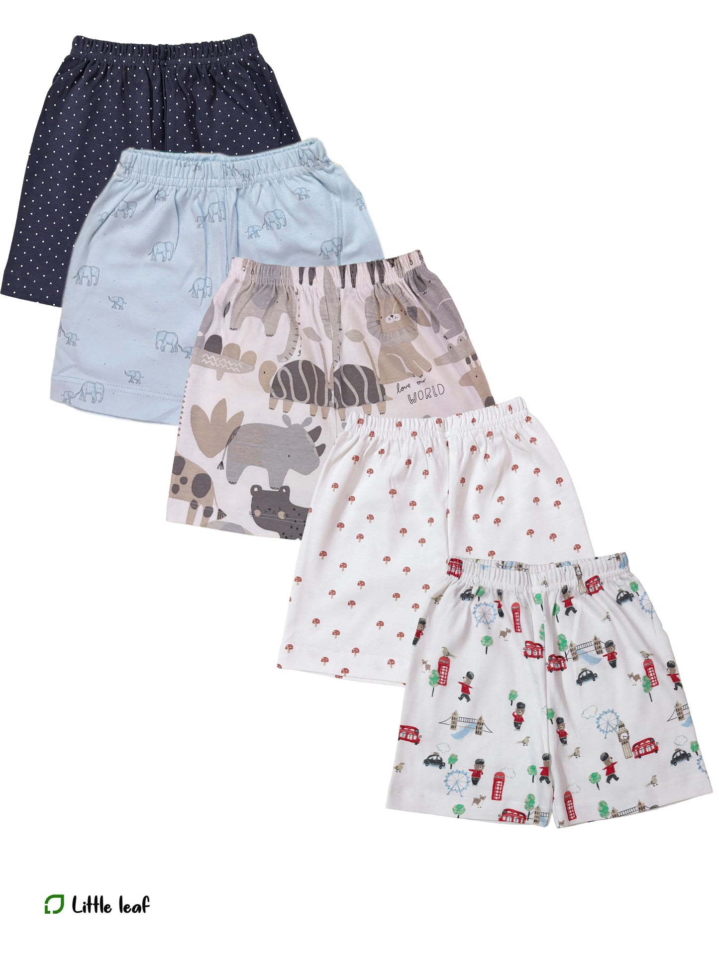 5-6 Y - Kids shorts Set - Pack of 5