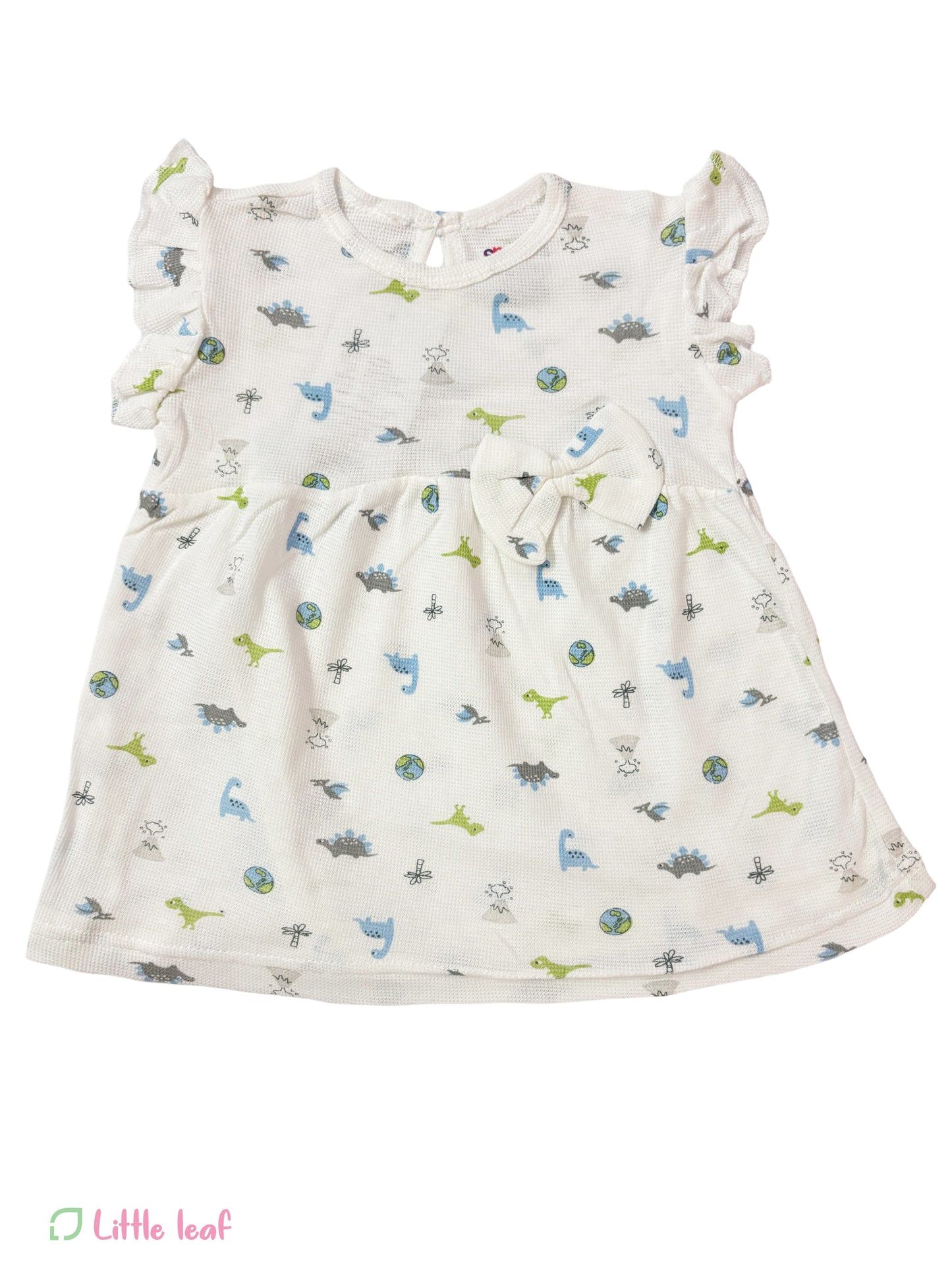 White Dino Cotton Frocks