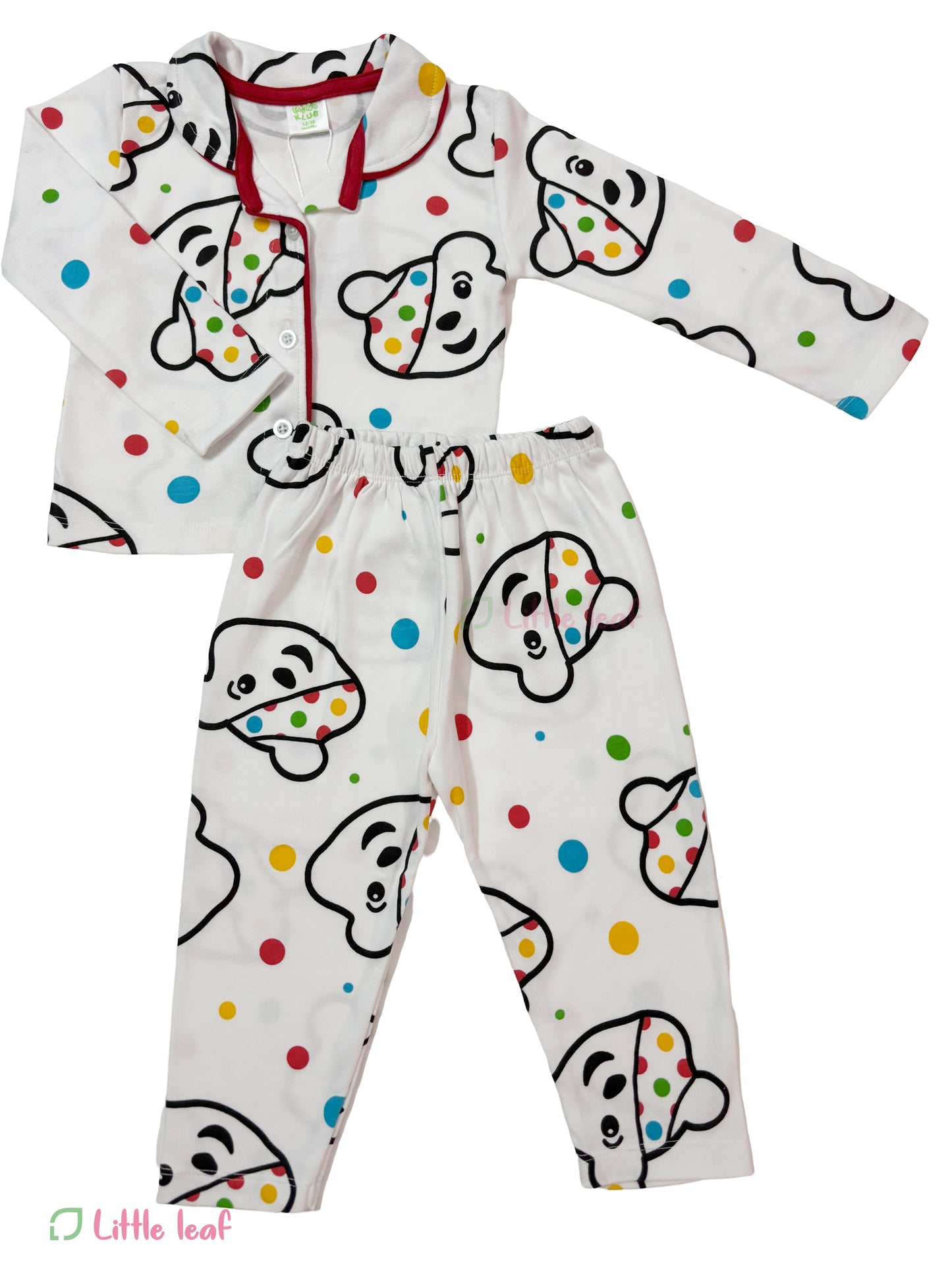 White Panda Face NightSuit