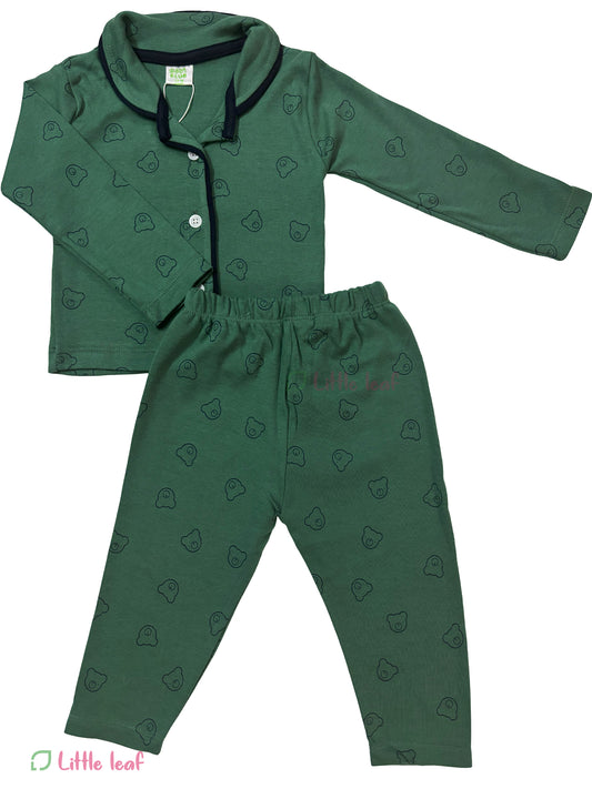 Green Panda Face NightSuit