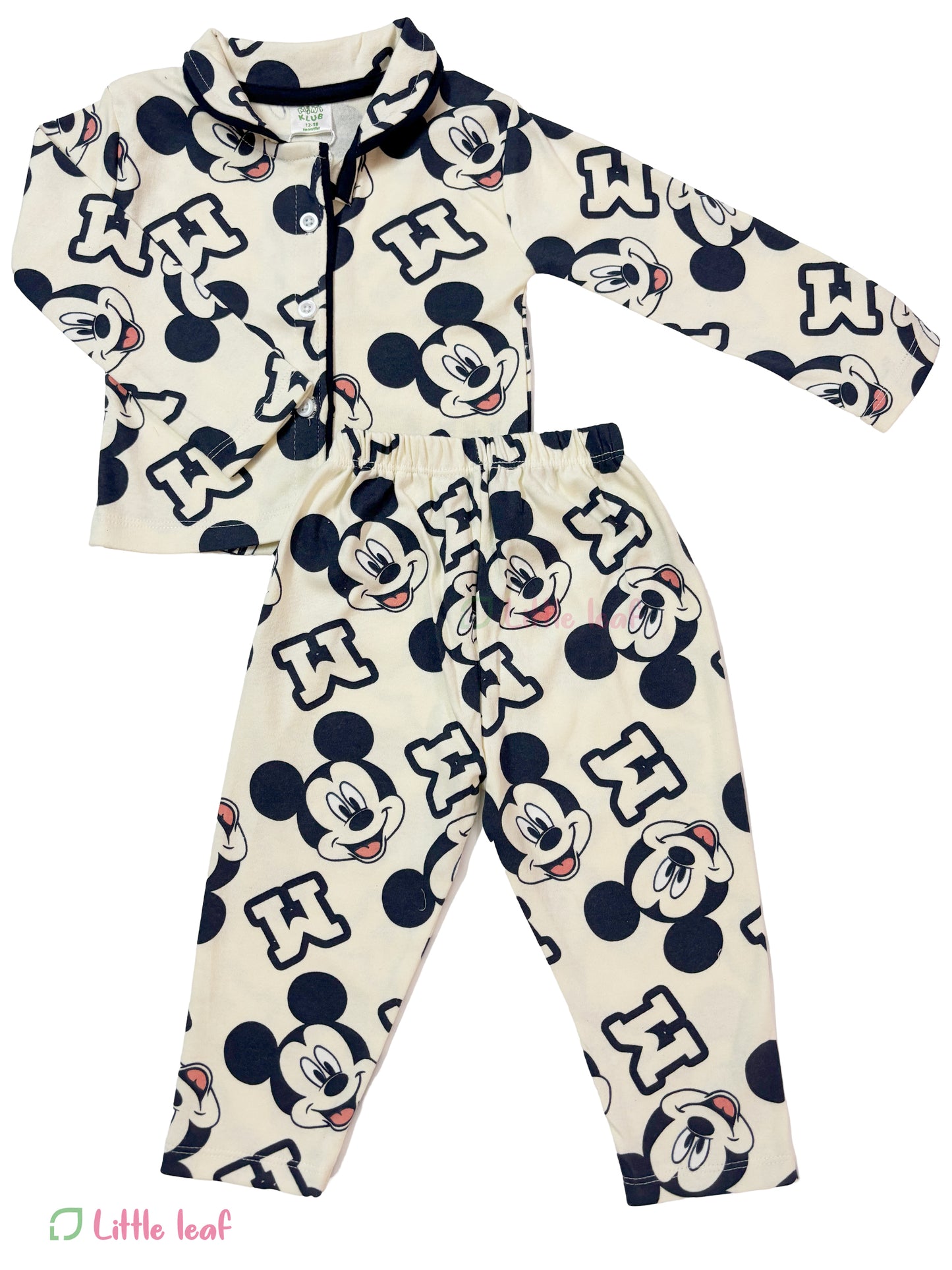 Half White Micky NightSuit