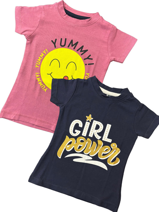 Girls Munch Top Cotton Tshirt -Combo 2- Pack of 2