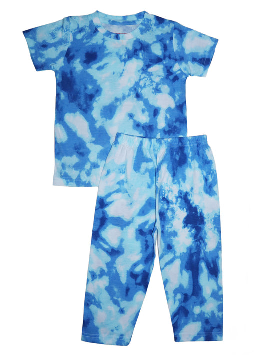 Blue tie and dye co-ord