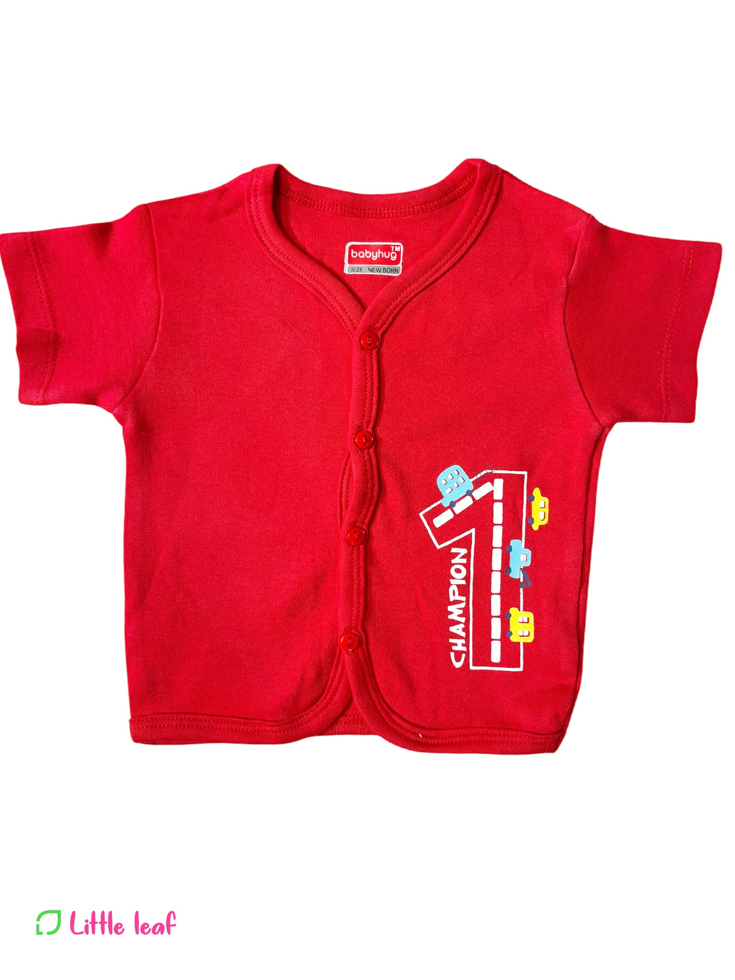 Blue Red Cotton Jabla Half Sleeve Combo Pack of 2