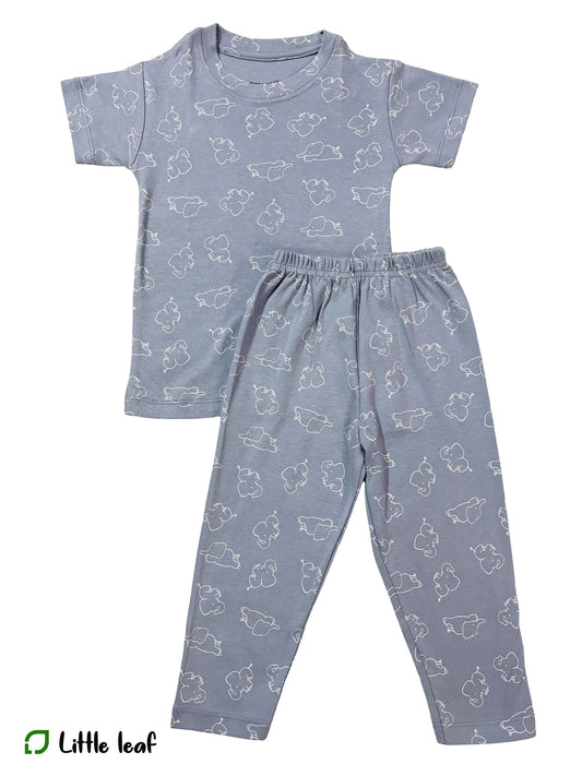 Boys Pant Sets- Blue Elephant