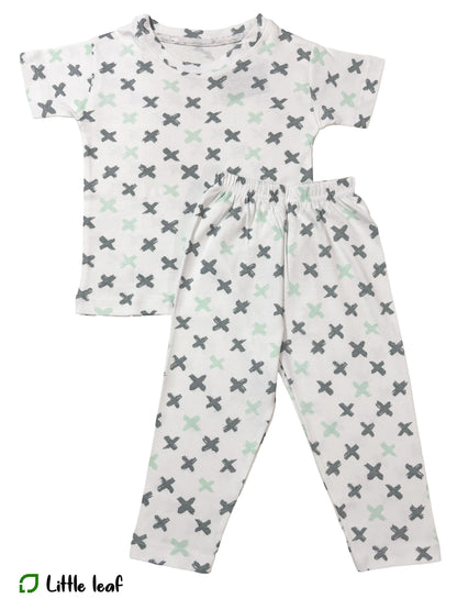 Boys Pant Sets- white Plus