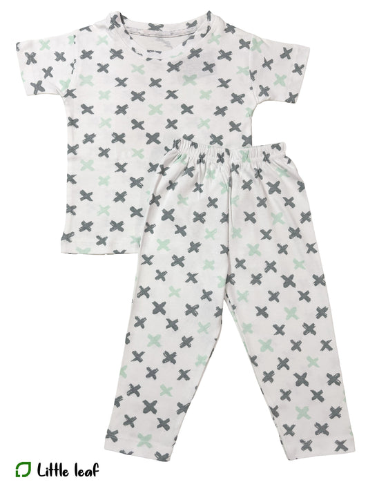 Boys Pant Sets- white Plus