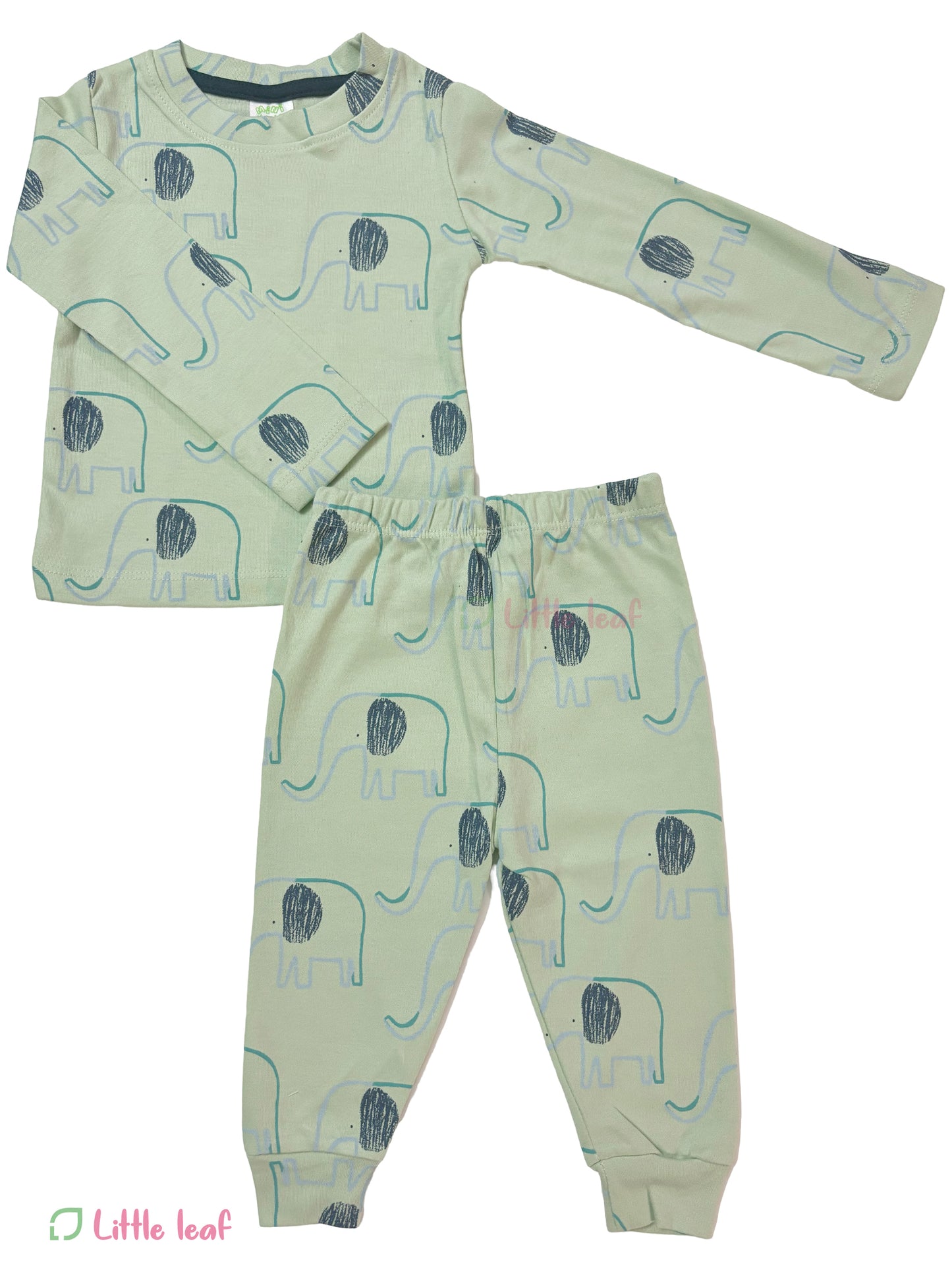 Light Green Elephant FS Night Suit