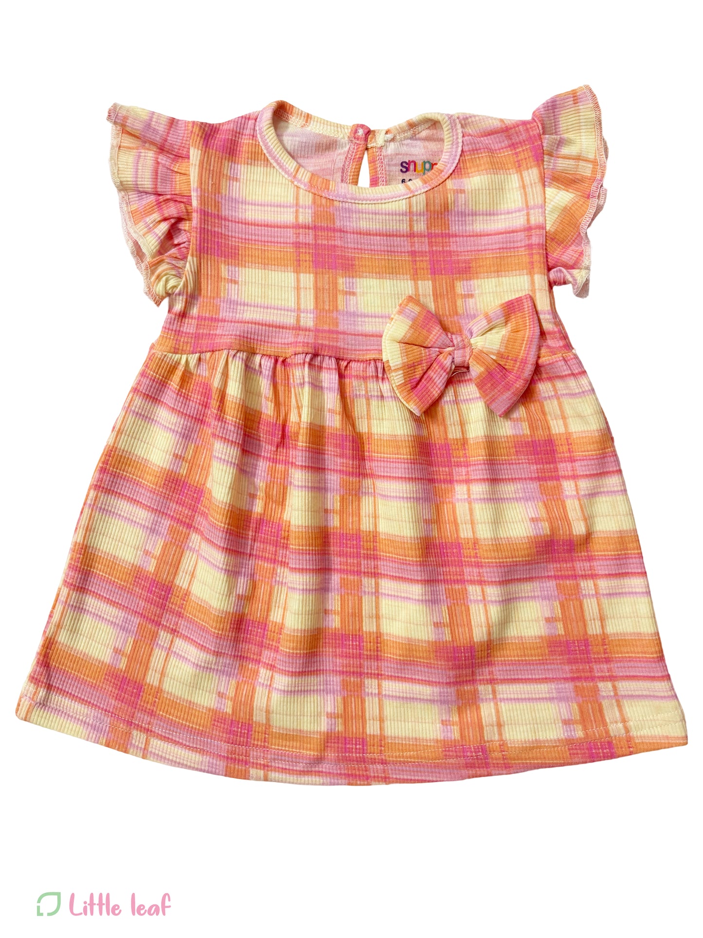 Orange Checked Cotton Frocks