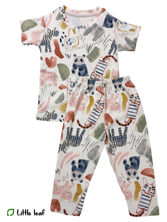 Boys Pant Sets- White Bear Cat