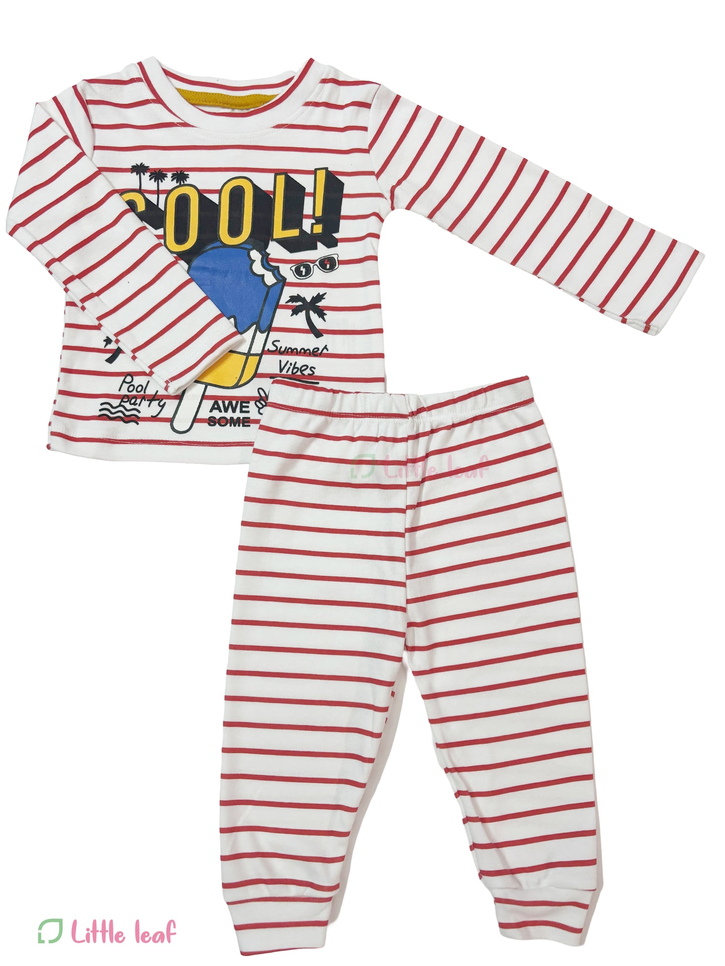 White red stripes FS Night Suit