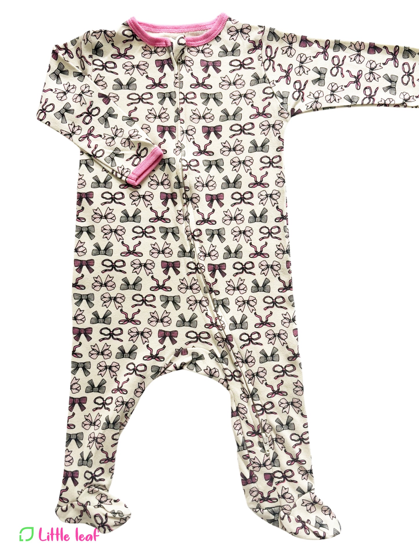 Halfwhite collar Print Sleepsuit