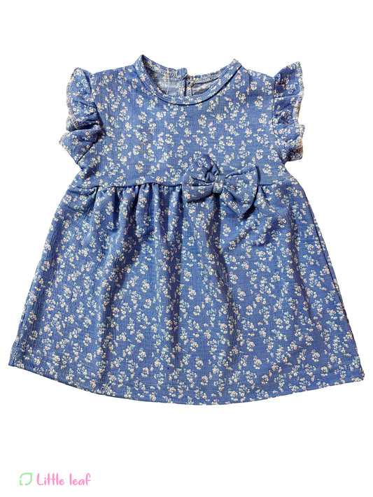 Light Blue Floral Cotton Frocks