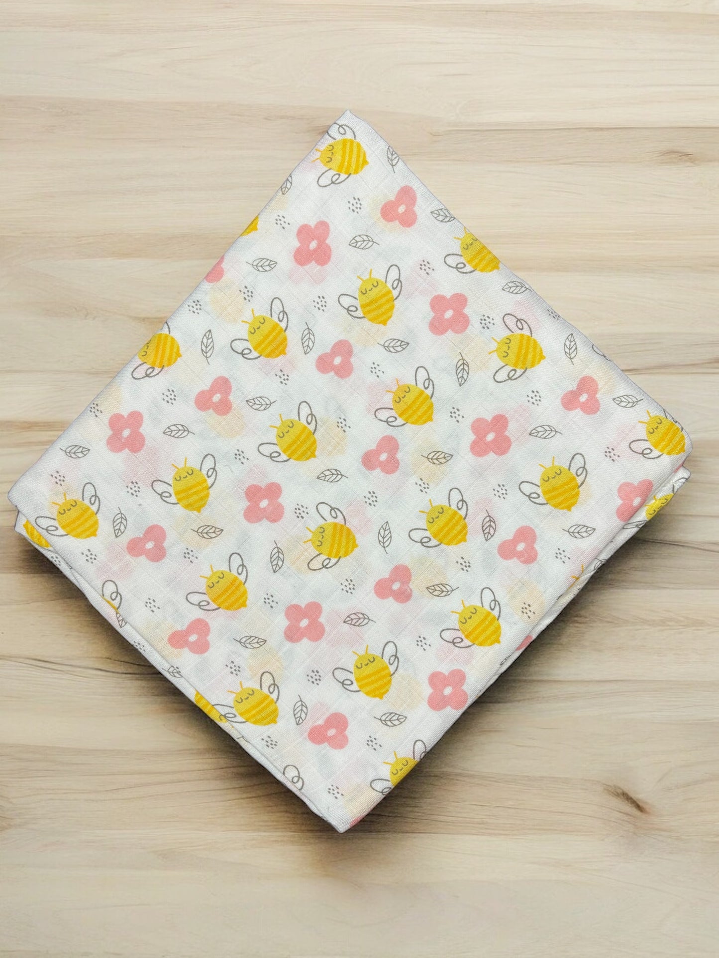 Muslin Swaddle Yellow Bee