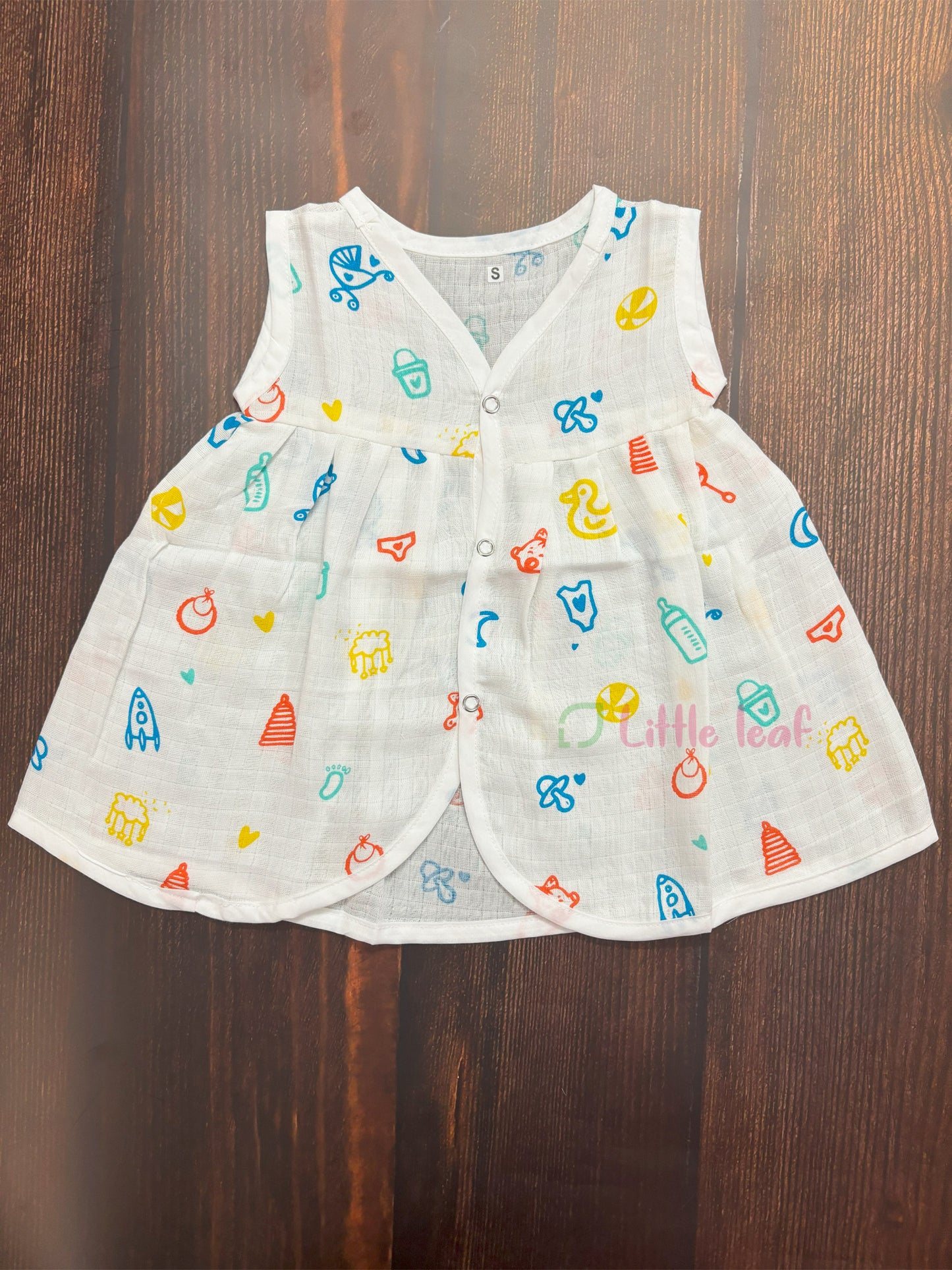 Muslin Chest Cut Baby Frocks