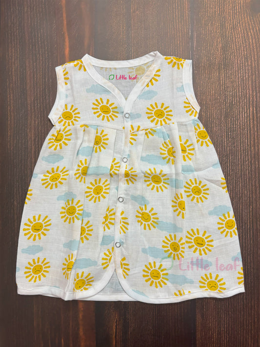 Muslin Chest Cut Yellow sun Frocks