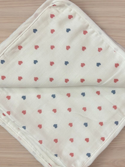 Muslin Blanket Heart print