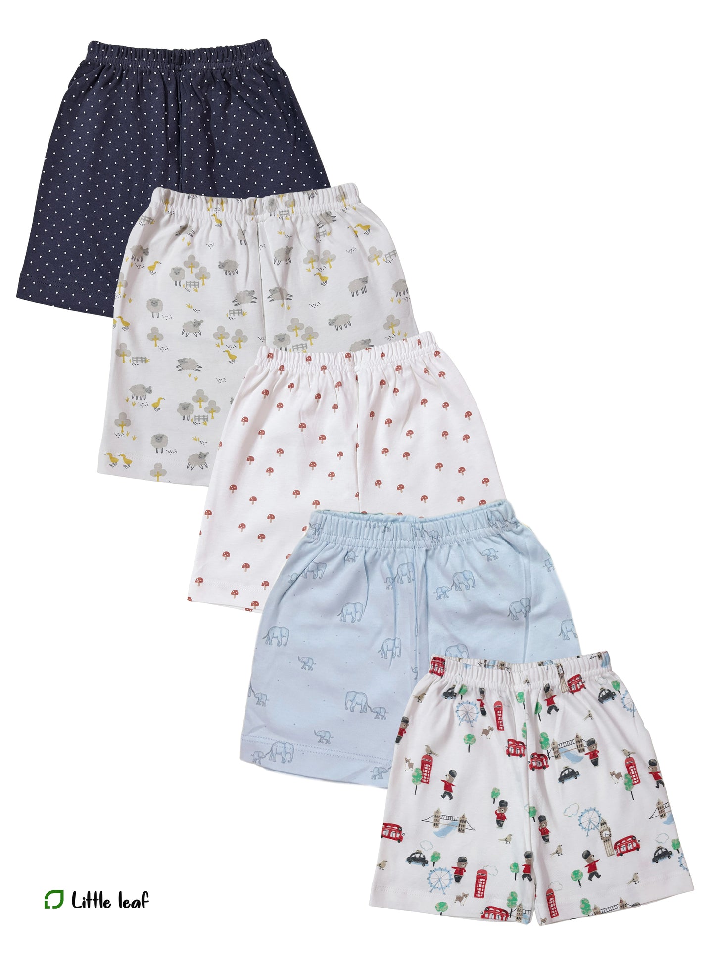 2-3 Y - Kids shorts Set - Pack of 5