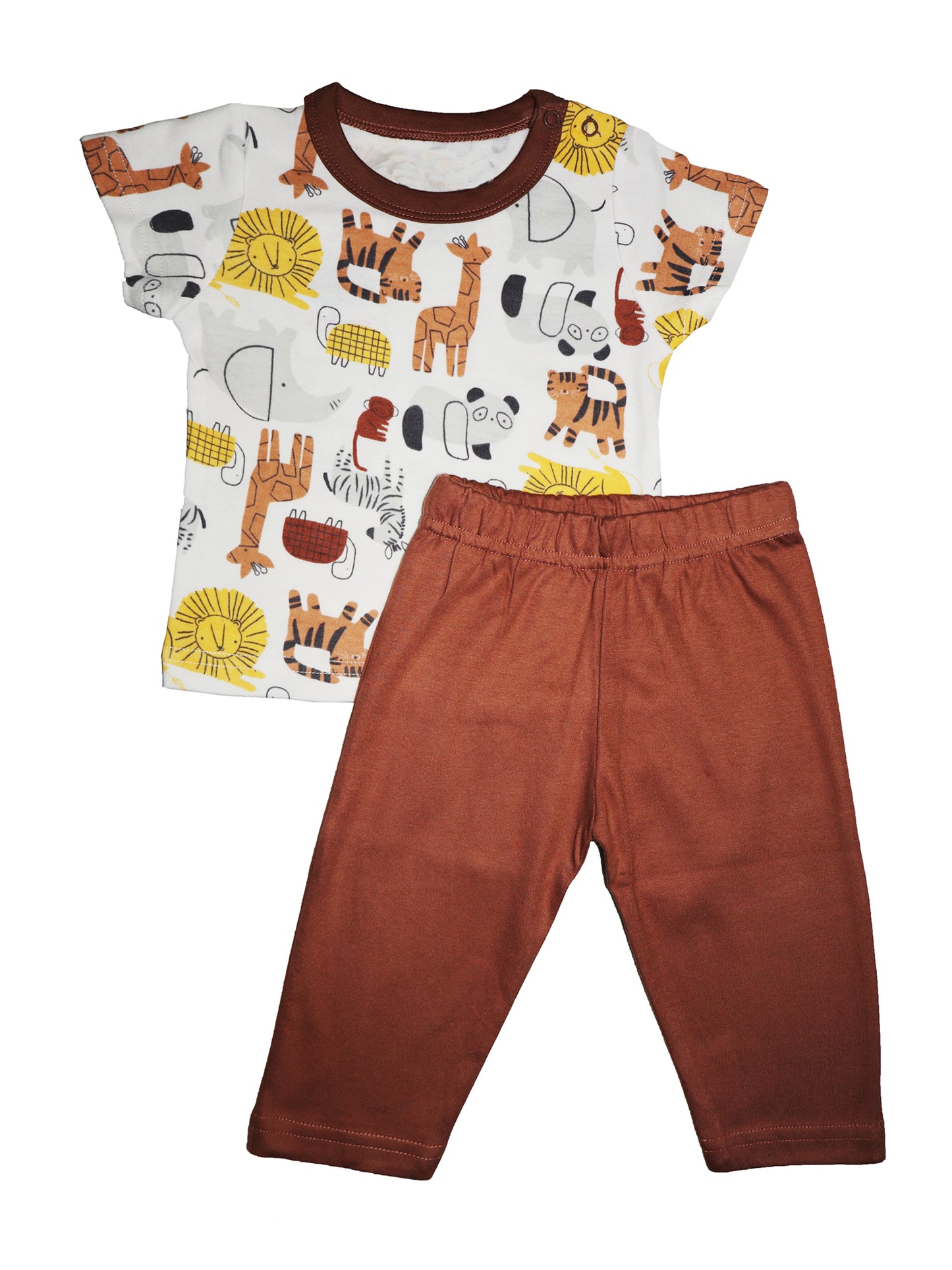 White Brown Girafee Yellow lion Pant sets