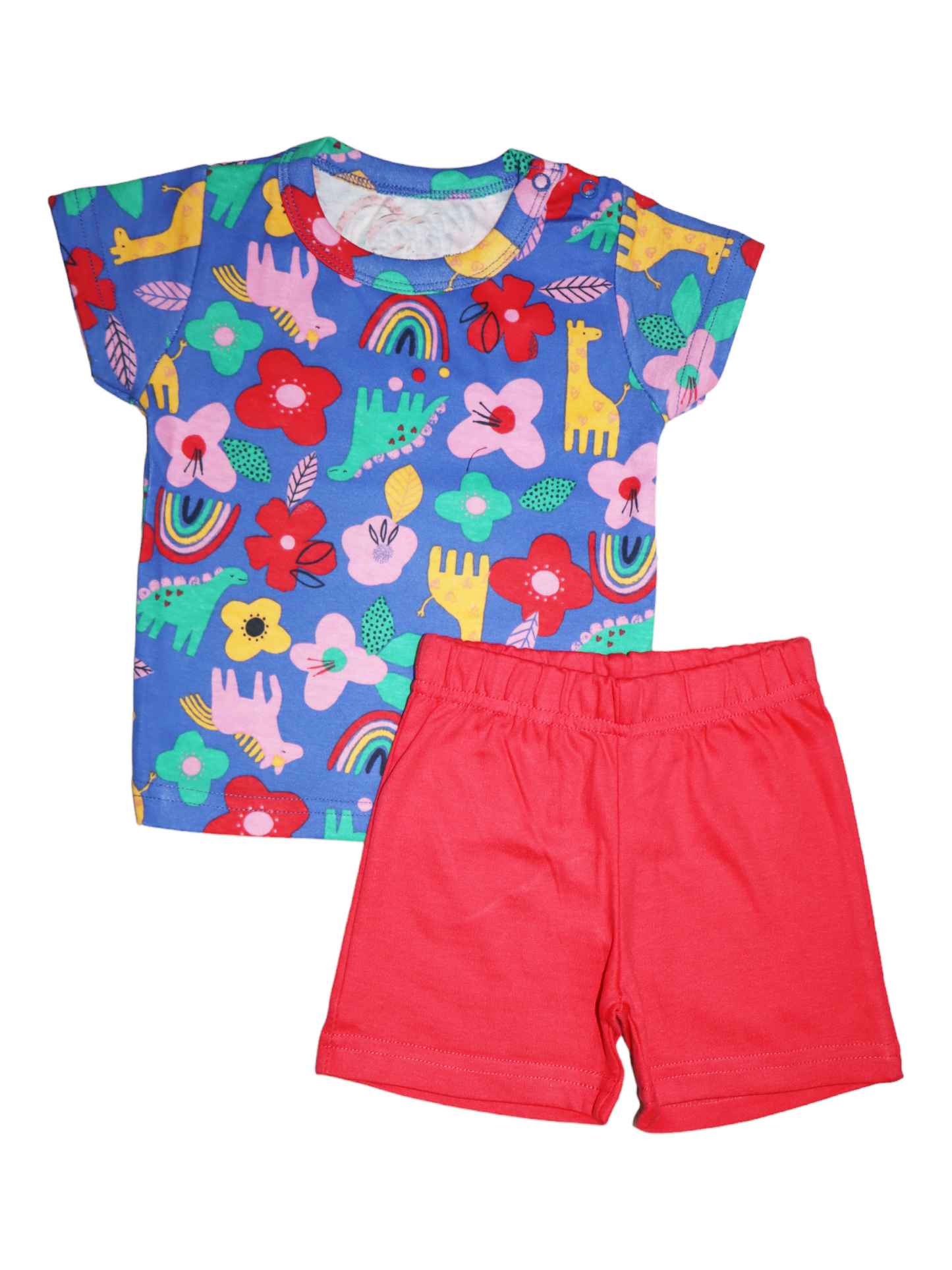 Dark Blue Girafee shorts set