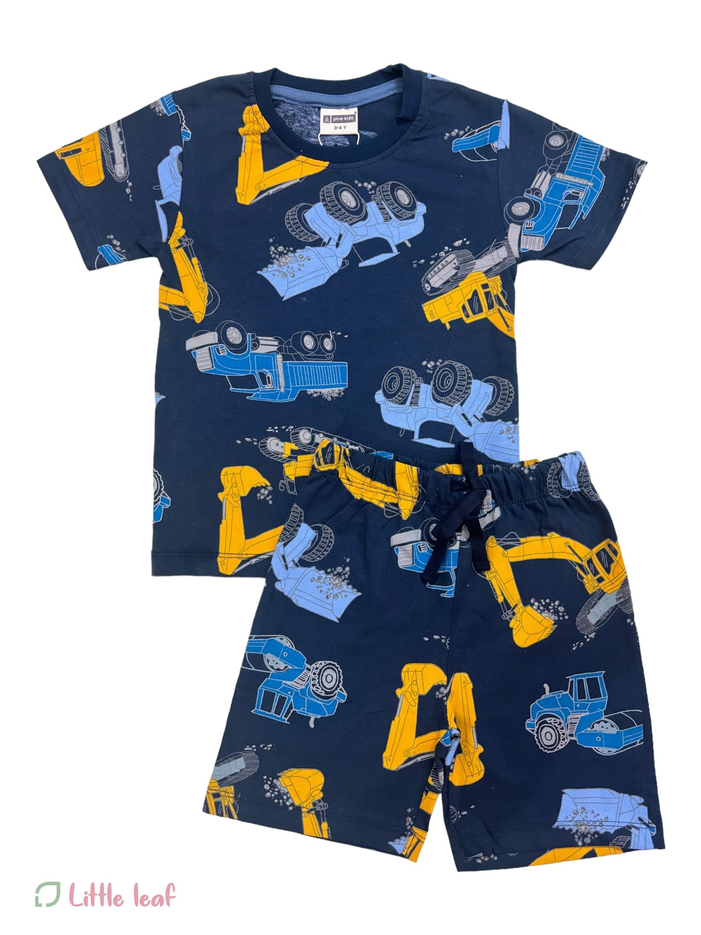 Half Sleeve Shorts Set - Navy Blue JCB