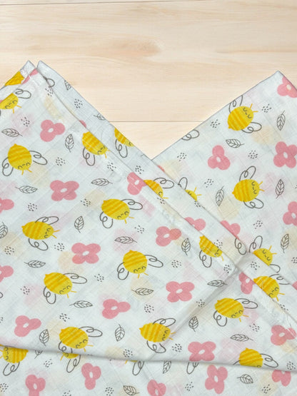 Muslin Swaddle Yellow Bee