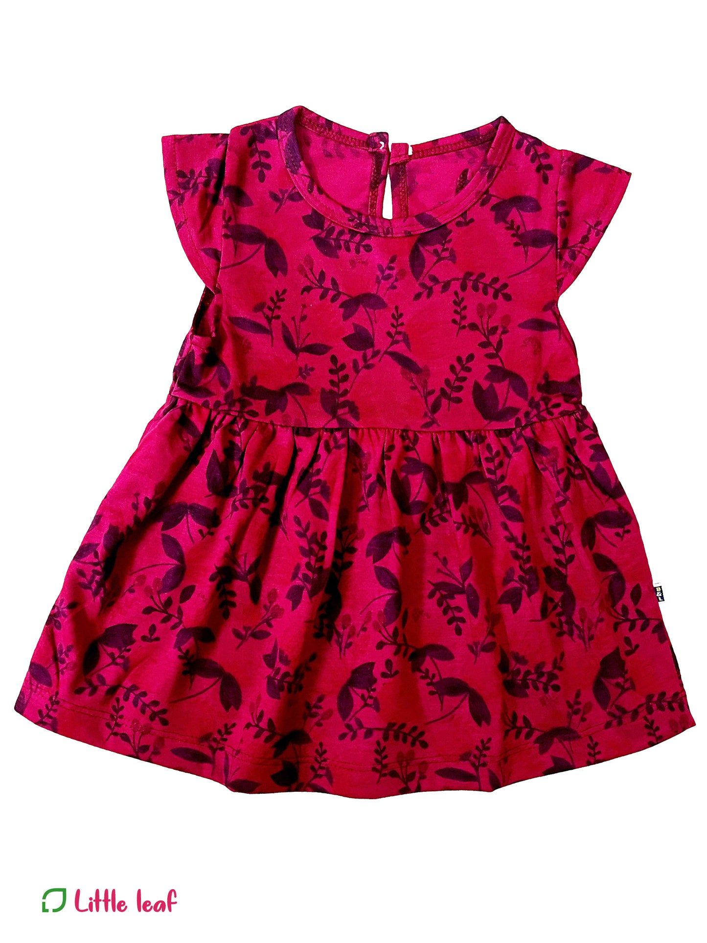 Cotton Soft  Frock - Dark Maroon