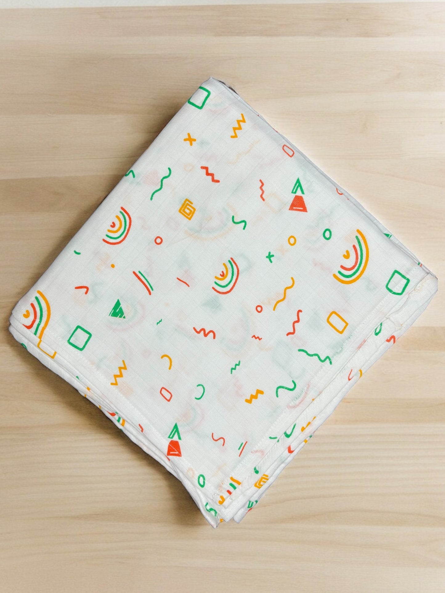 Muslin Swaddle Green Square