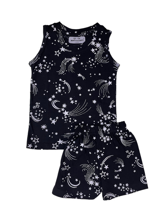 Black stars sleeveless set