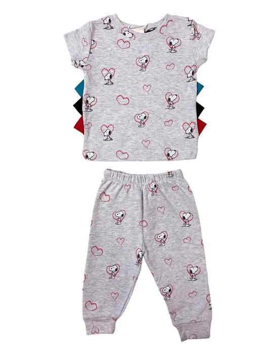 Grey snoopy pant set