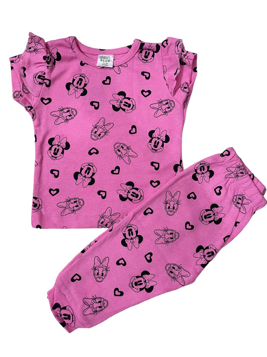 Pink mickey girls Co-ord Set