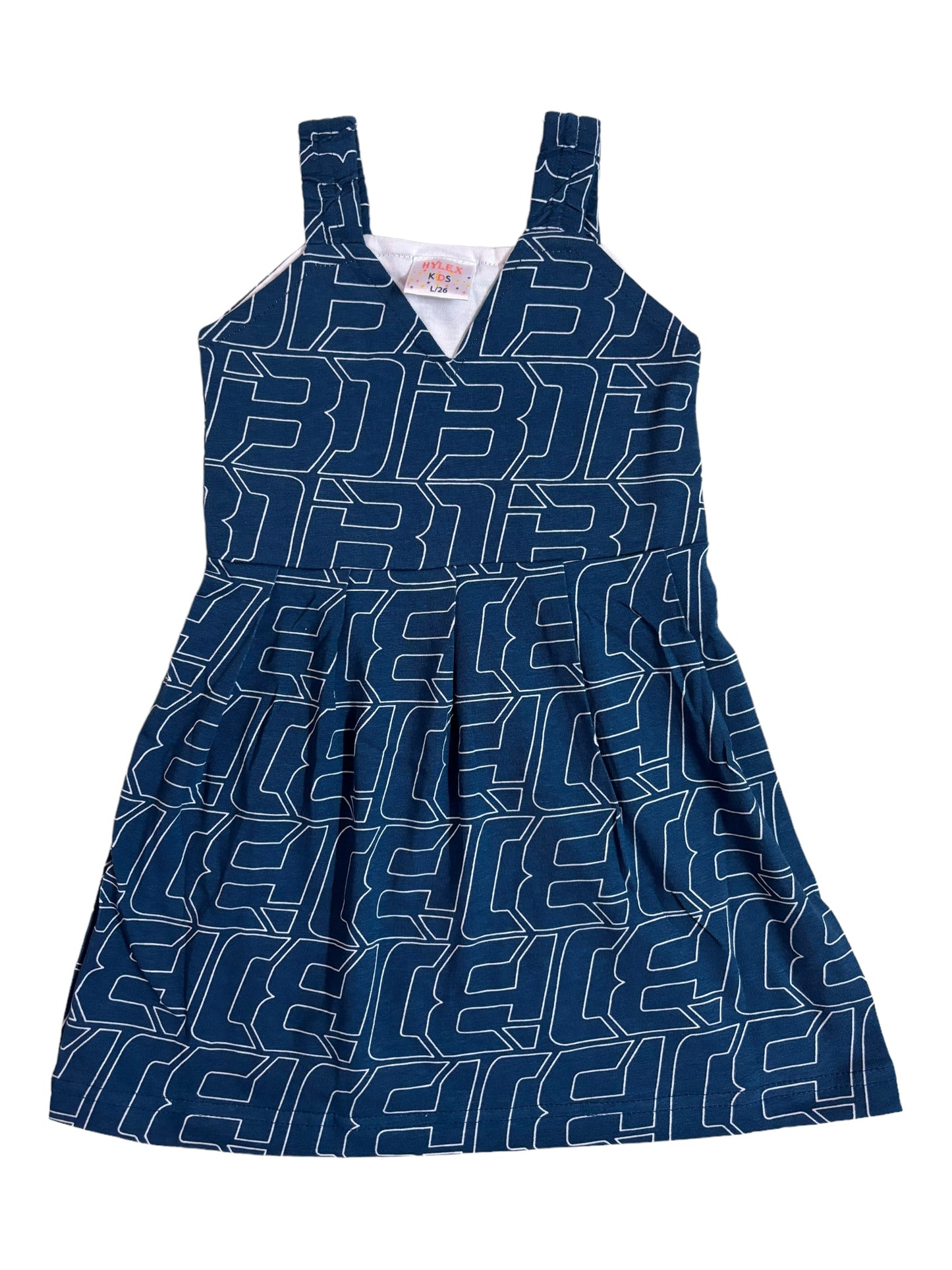 Cotton Belt Frocks - Dark Teal White line