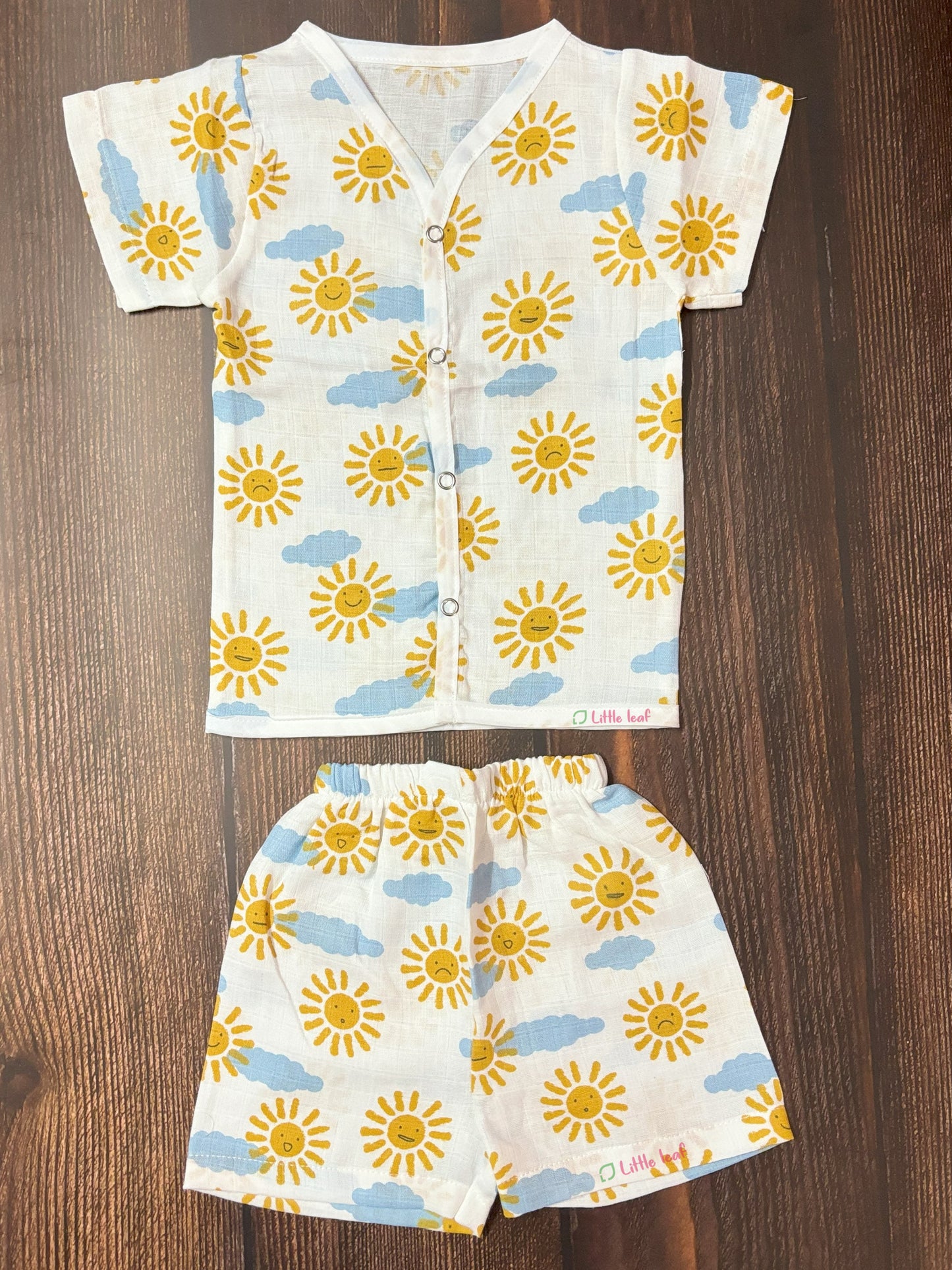 HS Muslin Jabla Shorts Set Yellow Sun