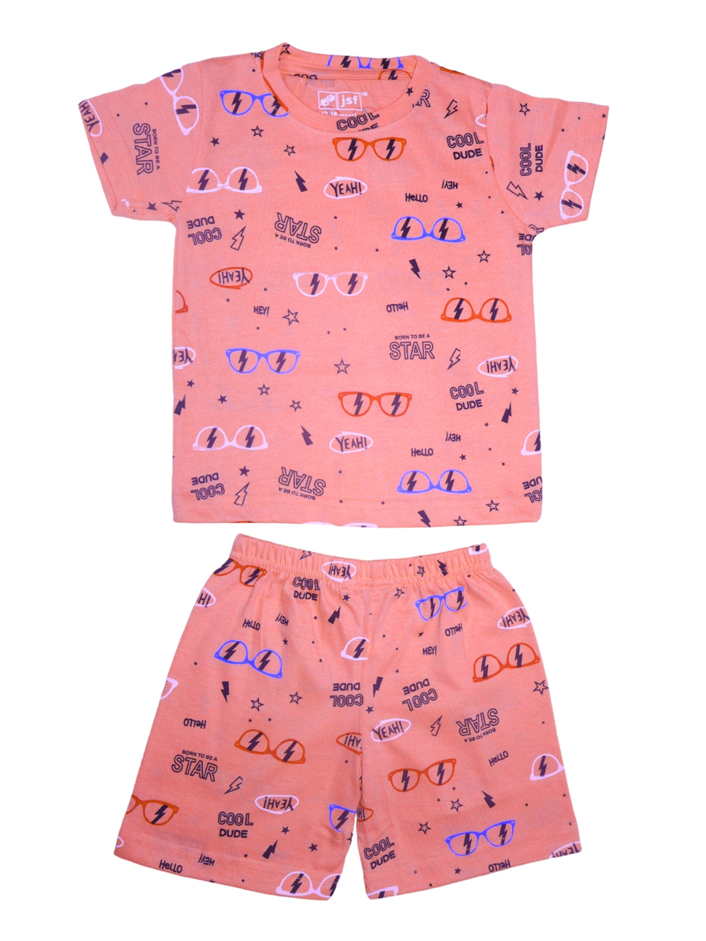 Orange Cool  Shorts Set