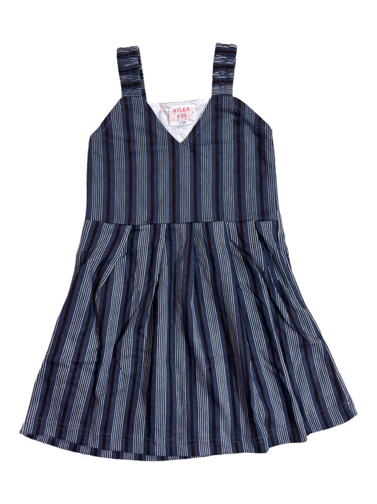 Cotton Belt Frocks - Vertical Stripes Blue white