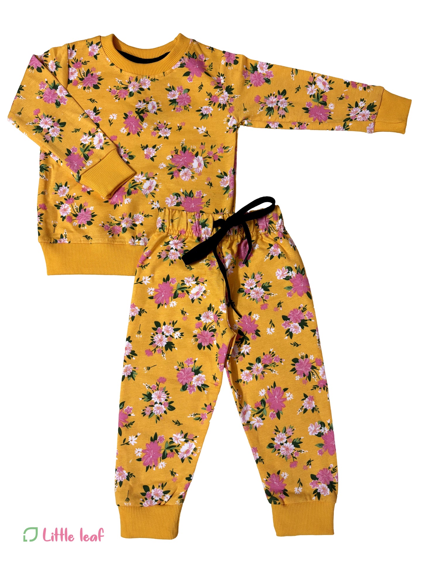 Cotton Jogger Set - Yellow Floral