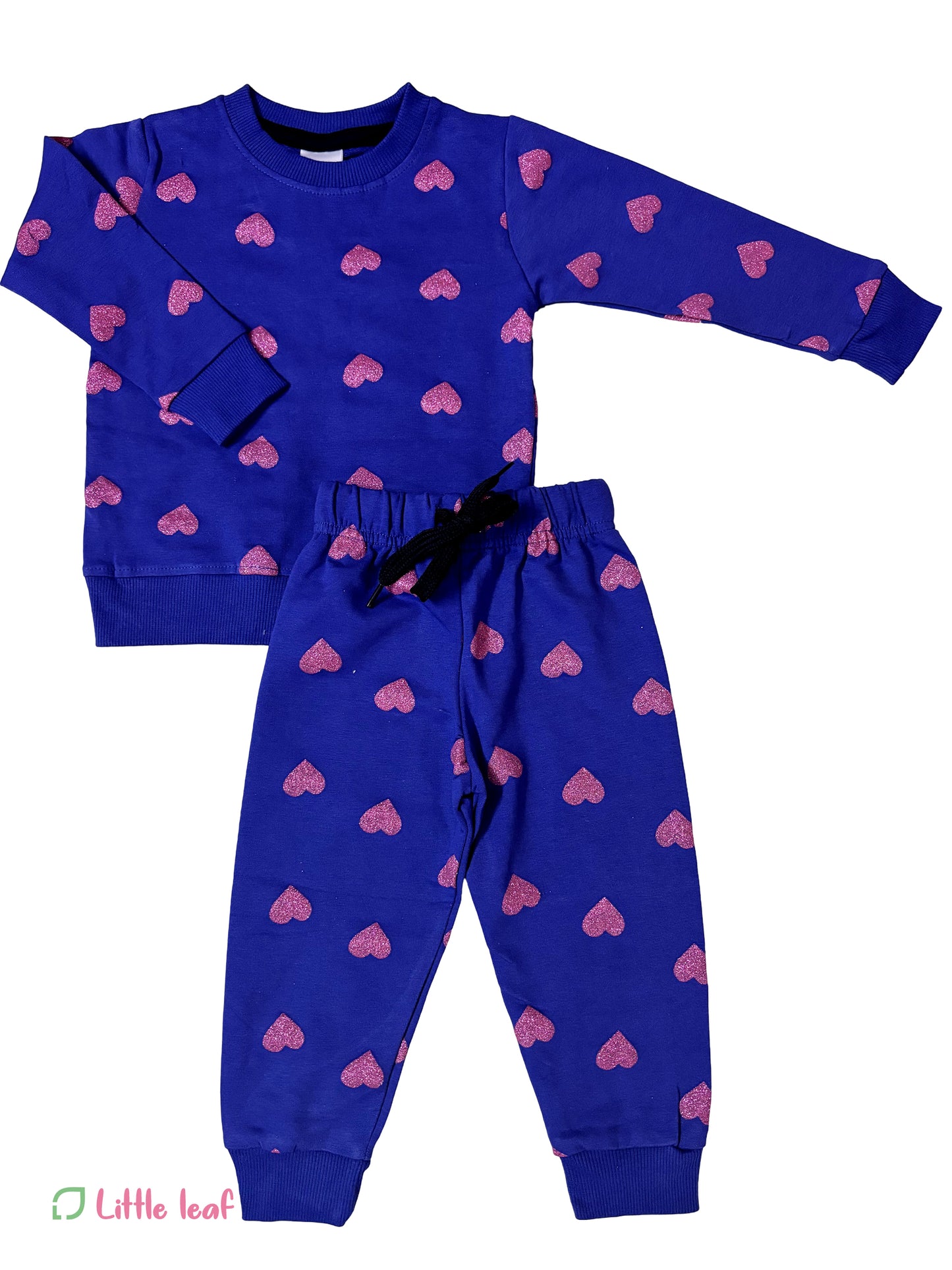 Cotton Jogger Set - Blue Heart