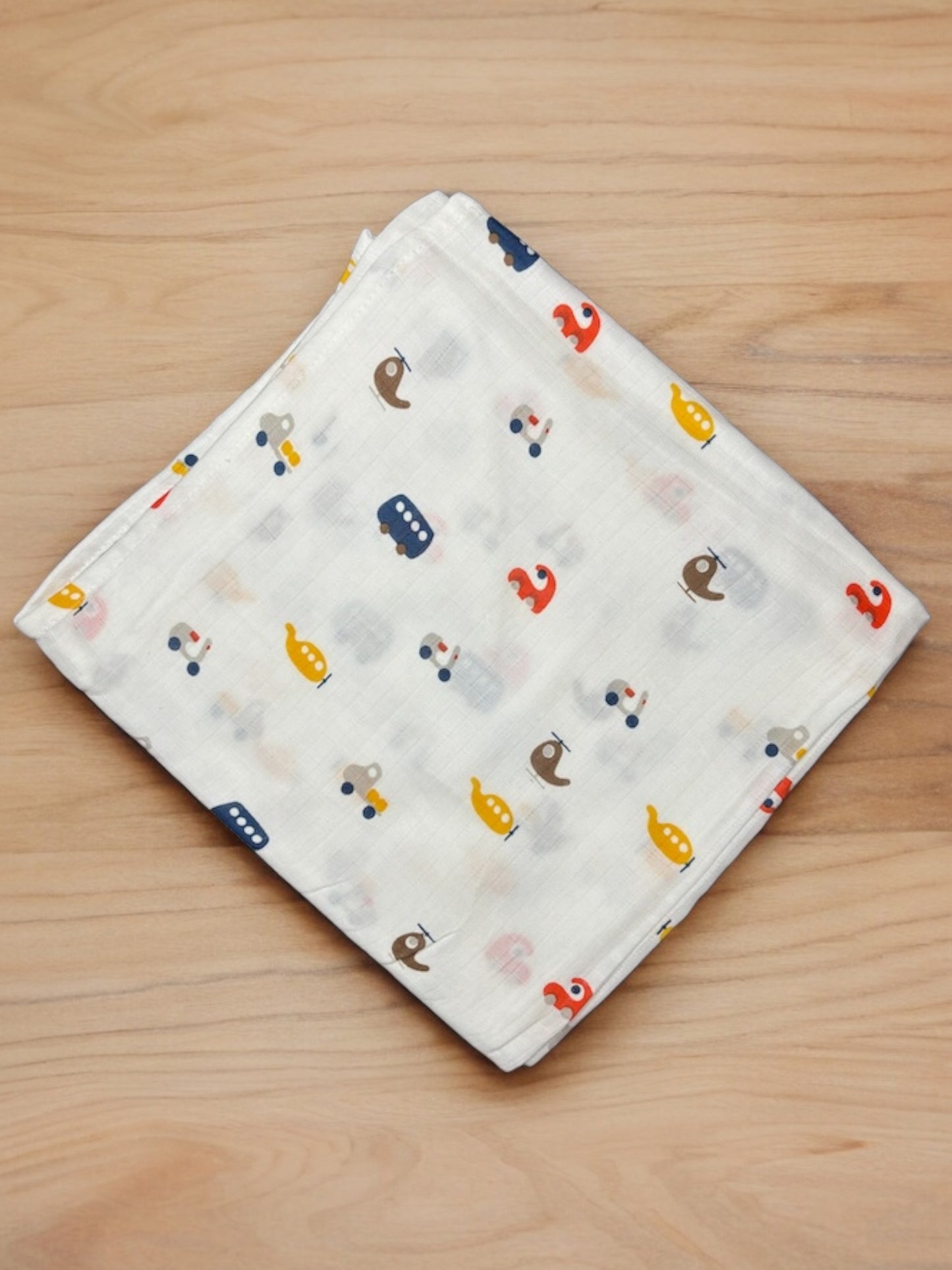 Muslin Swaddle Blue Bus