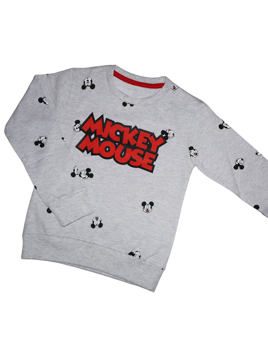 Gray Micky Sweatshirts - Girls