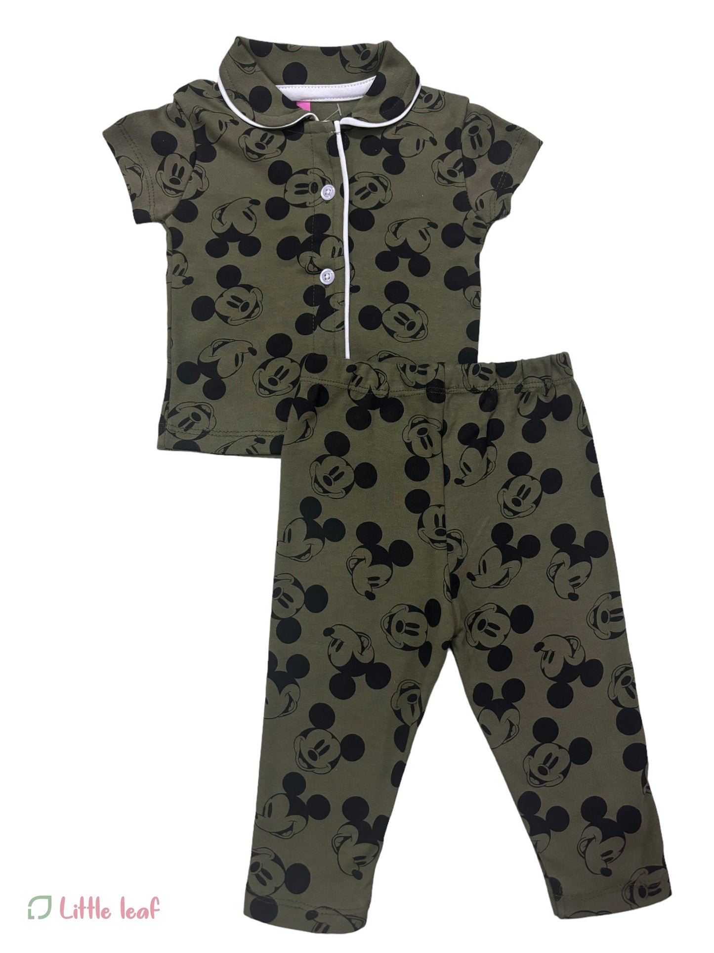 Summer Cotton Night Suites Olive Micky